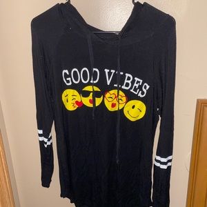 Good vibes long sleeve thin shirt